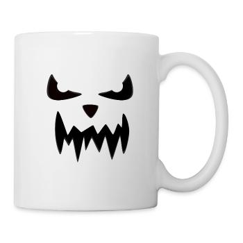 Halloween Grusel Gesicht - Tasse - Weiß - Rechts