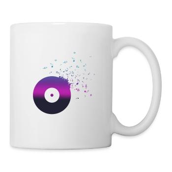 Notes de musique de disque vinyle VINYLE - Mug blanc - blanc - Droite