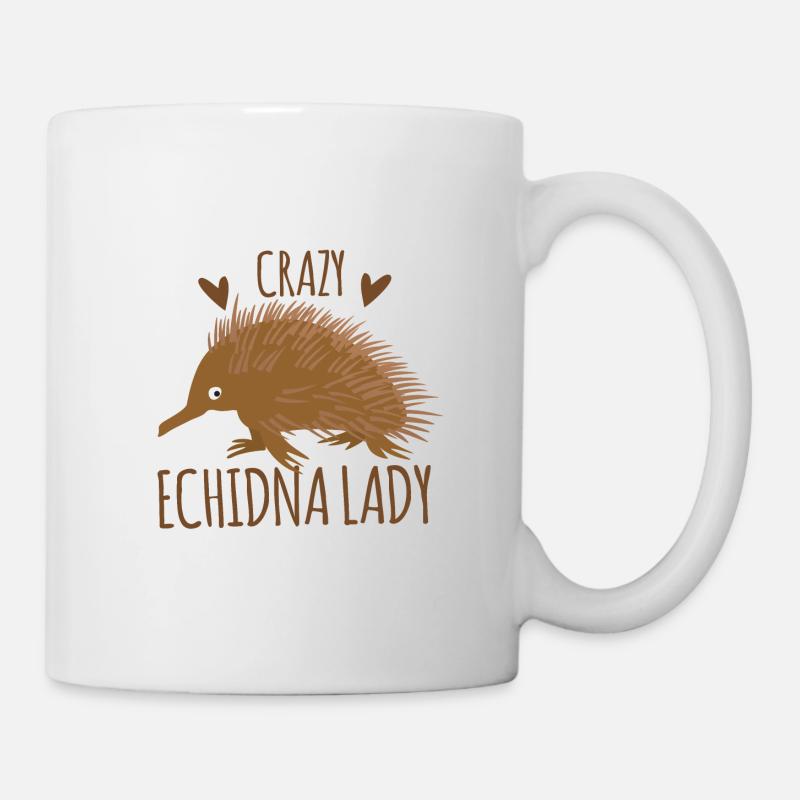 Crazy echidna lady - Mug - white