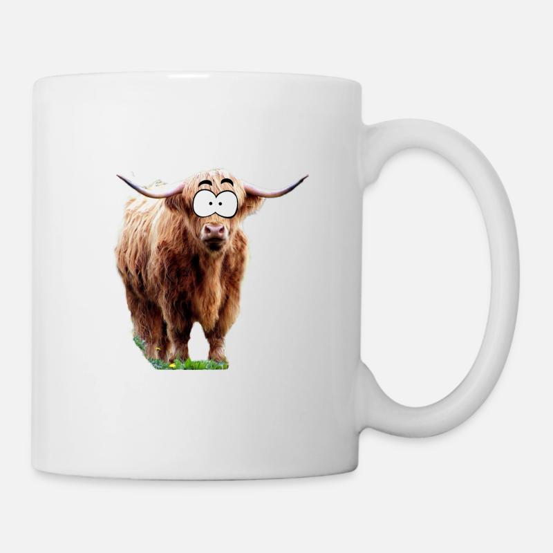 Dessin animé, buffle - Mug blanc - blanc