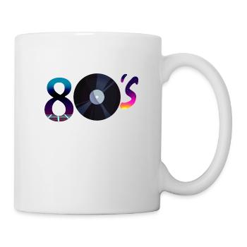 80s vinyl record vinyl music retro - Mug - white - Right