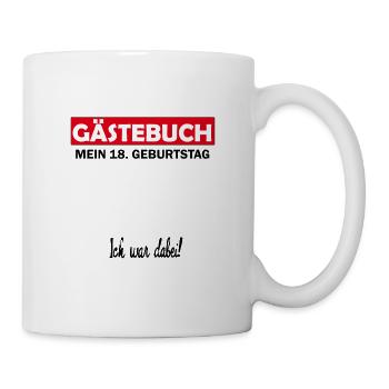 18. Geburtstag Party Gästeliste Geschenk - Tasse - Weiß - Rechts