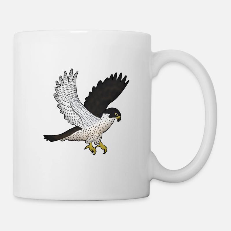 Wanderfalke Fliegt - Tasse - Weiß