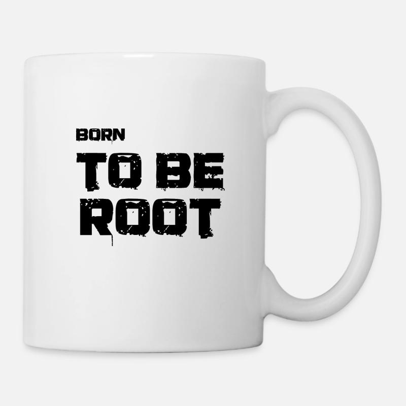 Born to be root. IT administrators, admin, nerds - Mug - white