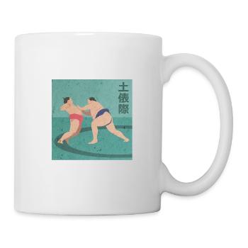 Sumo wrestler in the ring - Mug - white - Right