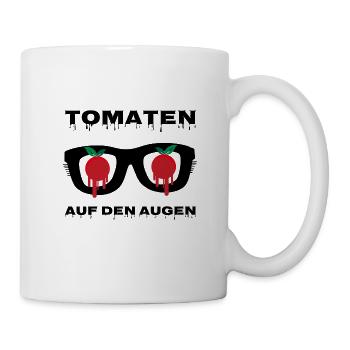 tomates sur les yeux - Mug blanc - blanc - Droite