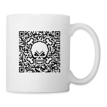 Skull / Skull (Quick Response Code / P) - Mug - white - Right