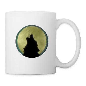 wolf moonlight howl - Mug - white - Right