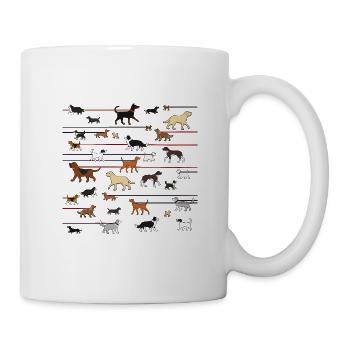 Leinenhunde - Tasse - Weiß - Rechts