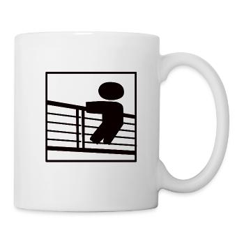 Fence guest, railing, view - Mug - white - Right