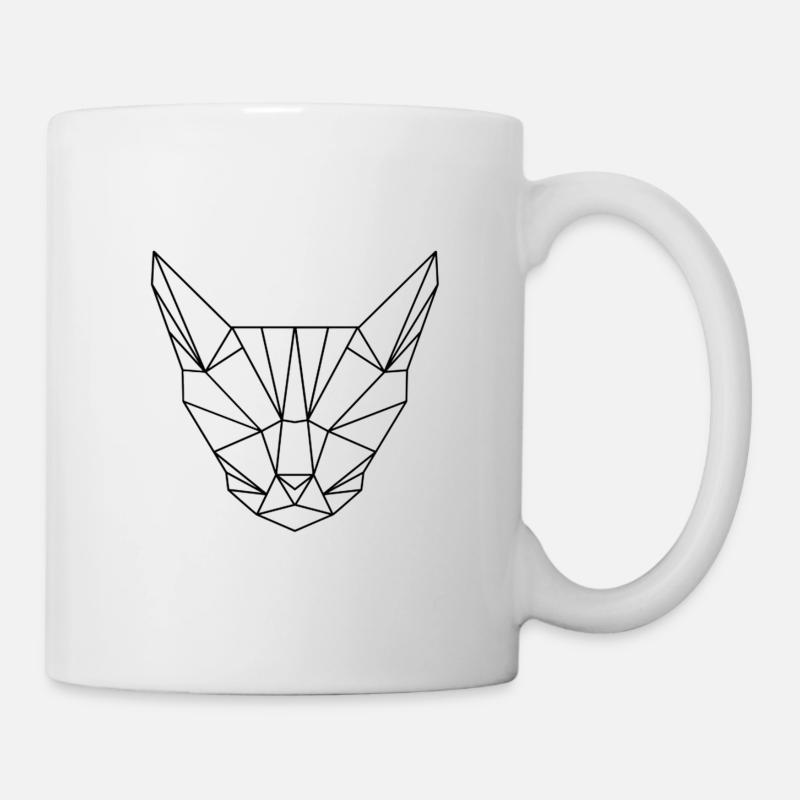 Animal Lux cat Polyart black - Mug - white