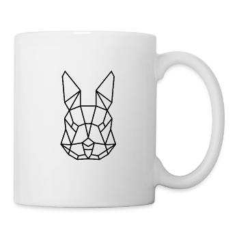 Bunny rabbit black poly - Mug - white - Right