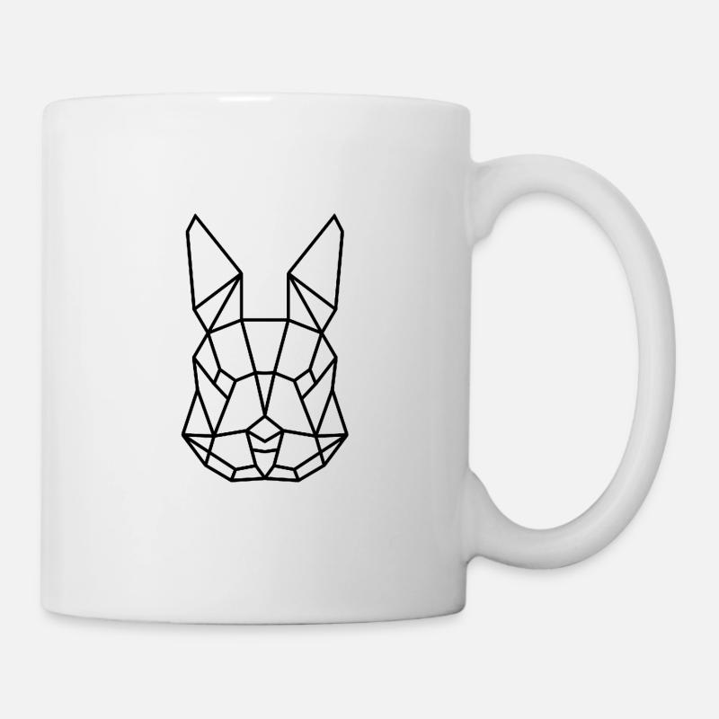 Lapin lapin noir poly - Mug blanc - blanc