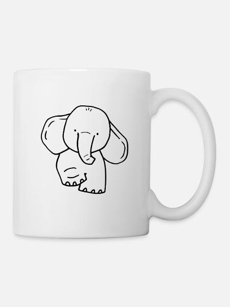 suess Elefant - Tasse - Weiß