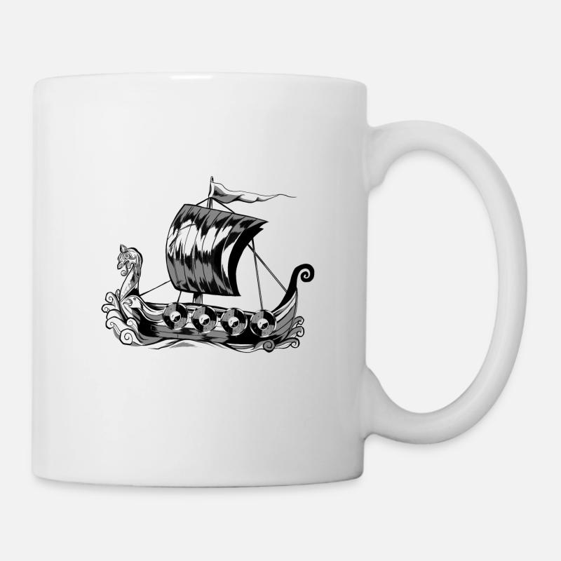 Wikingerschiff Wikinger Boot Vikinger Schiff - Tasse - Weiß
