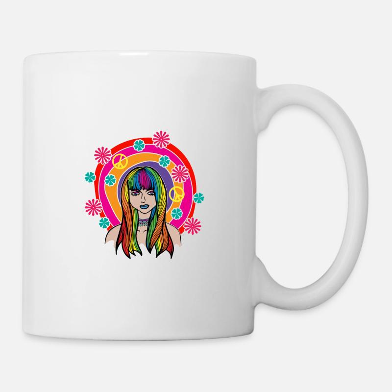 HIPPIE shirt costume - Mug - white