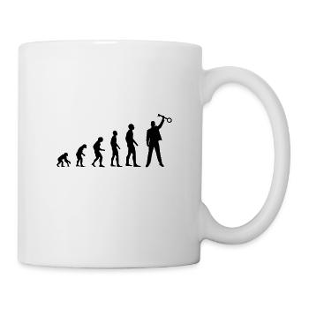 The evolution of the Escape Room Homo Sapiens or something - Mug - white - Right