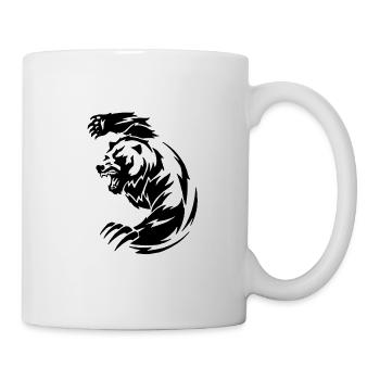 Wieso sind alle Bären immer so aggro? - Tasse - Weiß - Rechts