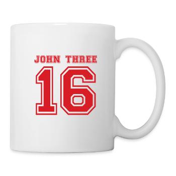 John Thre 16 red - John 3:16 saying - Mug - white - Right