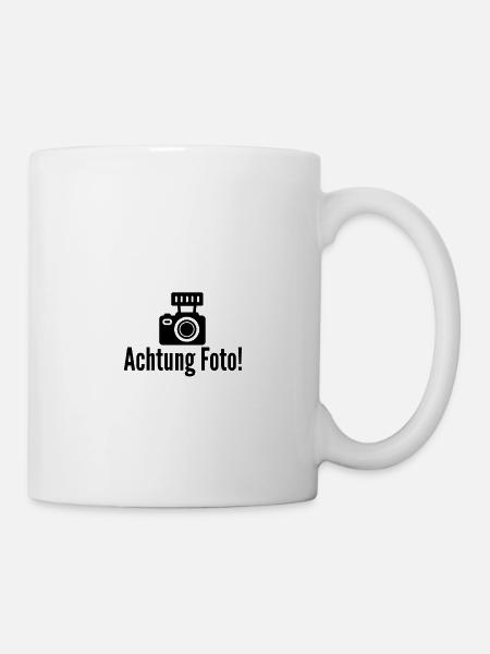 Achtung Foto! - Tasse - Weiß
