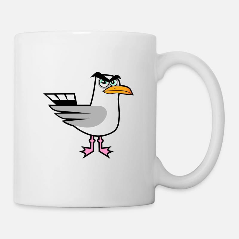 Wütende Möwe - Tasse - Weiß