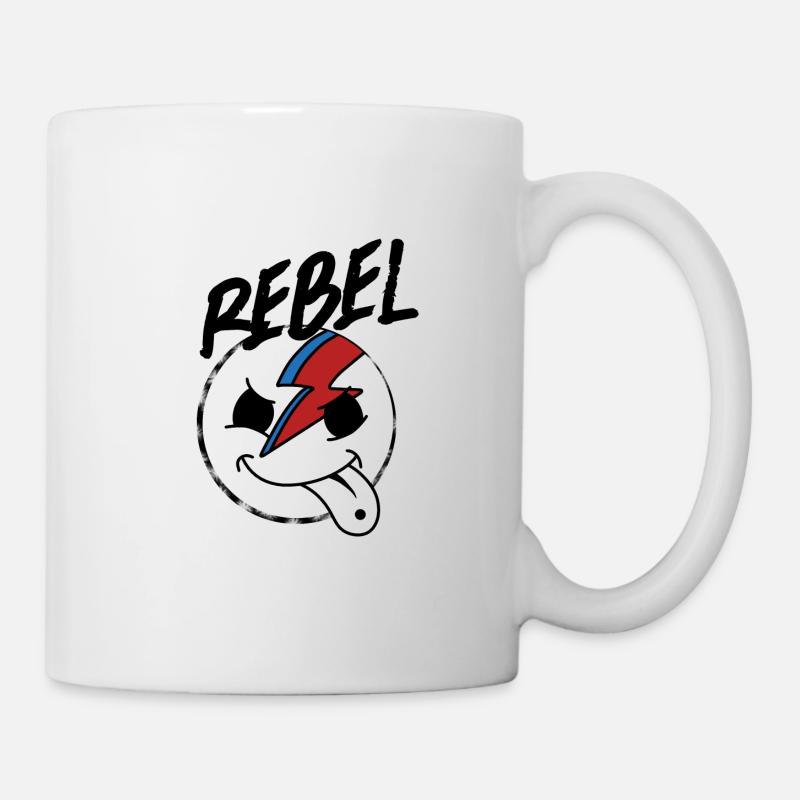 Smilie Rebel Rebellisch - Tasse - Weiß