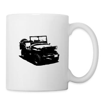 Klassischer Geländewagen - Tasse - Weiß - Rechts