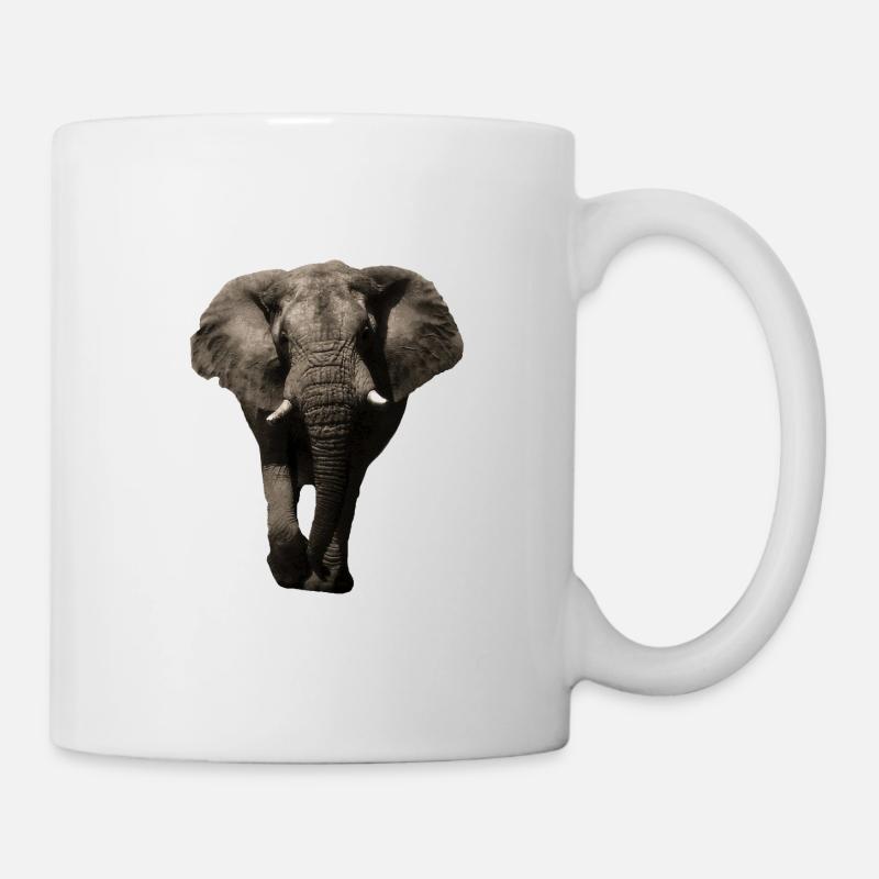 Elephant Safari Wild Animals Pachyderm Gift Idea - Mug blanc - blanc