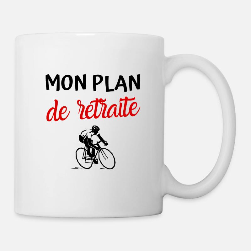 Mon plan de retraite vélo humour cycliste - Mug blanc - blanc