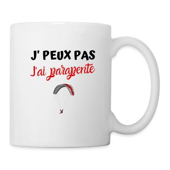 Je peux pas j'ai parapente humour - Mug blanc - blanc - Droite