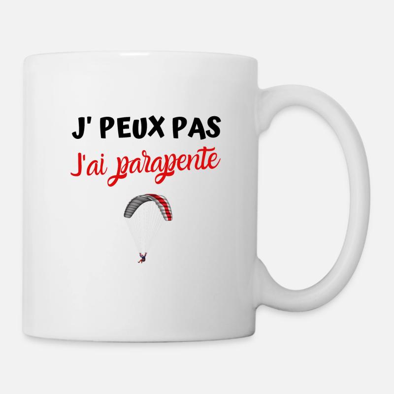 Je peux pas j'ai parapente humour - Mug blanc - blanc