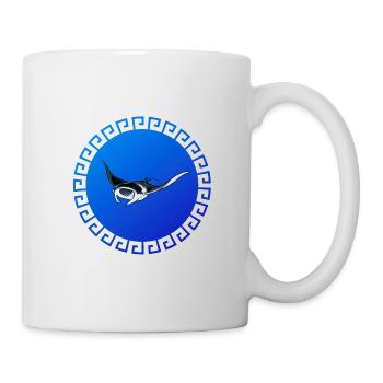 raies manta - Mug blanc - blanc - Droite