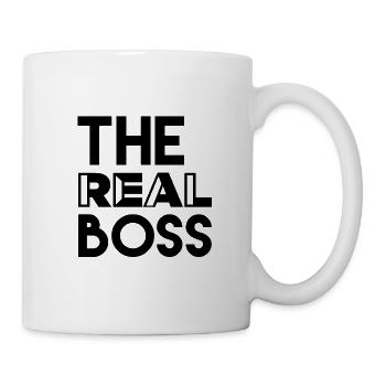 The REAL BOSS couple design - Mug - white - Right