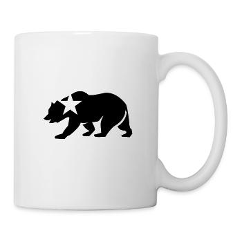 black bear, bear, animal, forest, brown bear, paws, star - Mug - white - Right