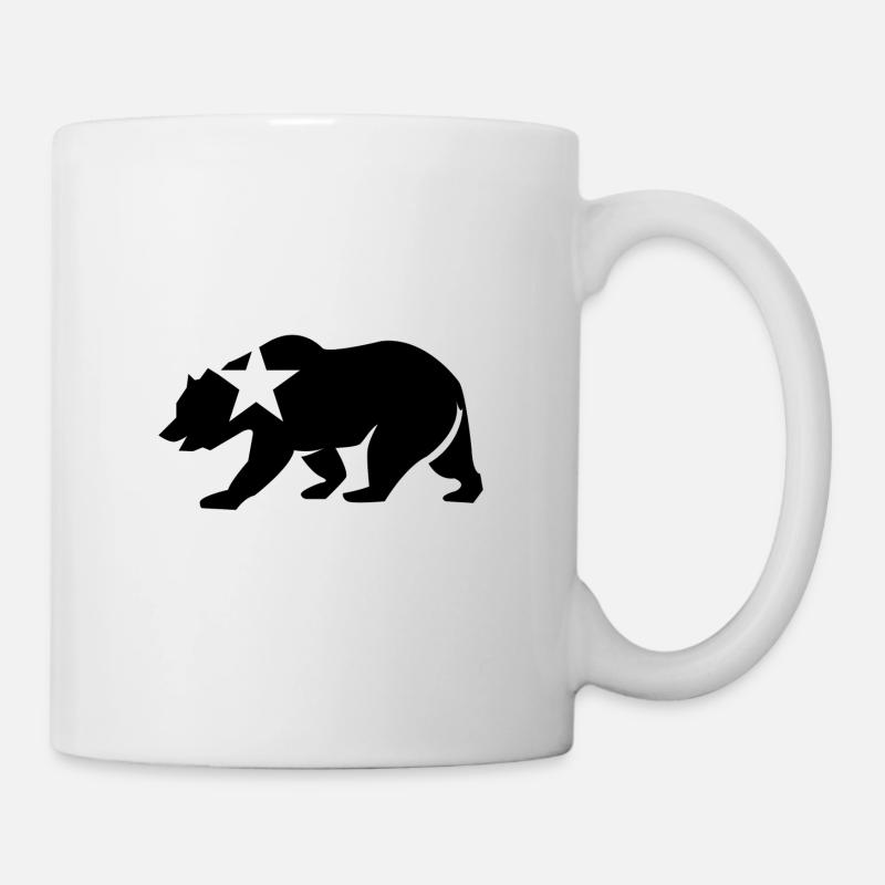 black bear, bear, animal, forest, brown bear, paws, star - Mug - white