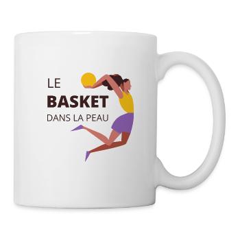 Le basket dans la peau basketball féminin humour - Mug blanc - blanc - Droite