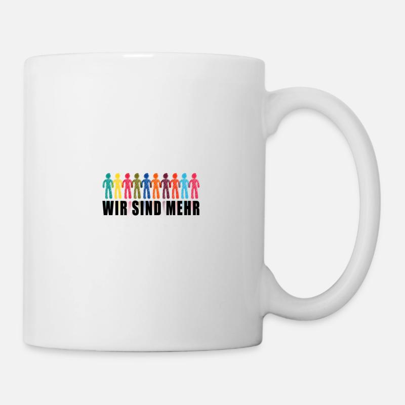 Wir sind mehr (Schwarz) - Tasse - Weiß