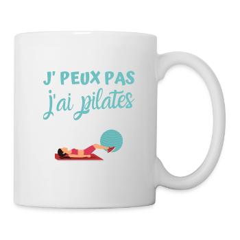 Je peux pas j'ai pilates humour - Mug blanc - blanc - Droite