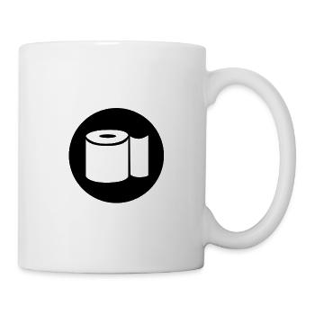 Papier toilette papier toilette - Mug blanc - blanc - Droite