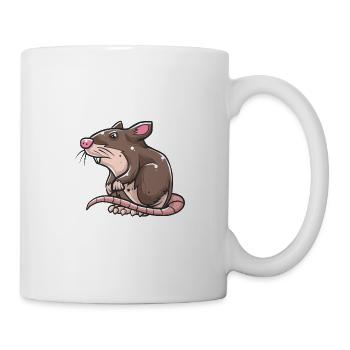 Braune Ratte - Tasse - Weiß - Rechts
