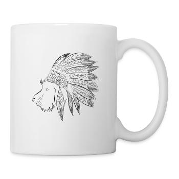 Dackel Indianer von Dackelfieber.de Rauhaardackel - Tasse - Weiß - Rechts
