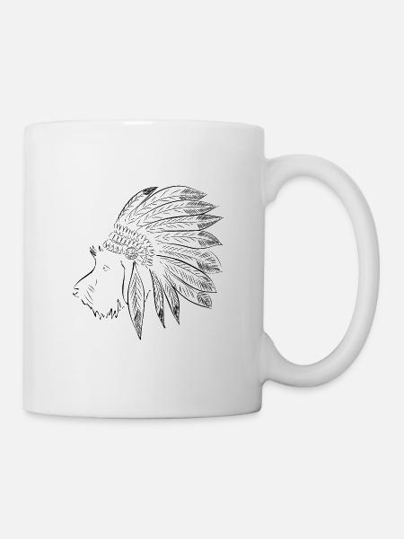Indiens teckel de Dackelfieber.de Teckel à poil dur - Mug blanc - blanc