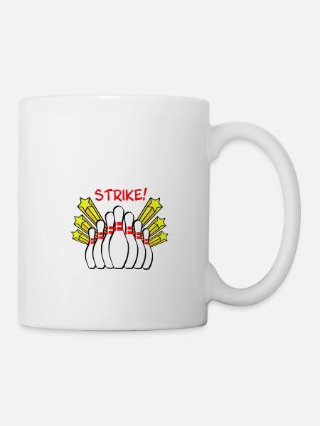 Strike - Bowling - Tasse - Weiß