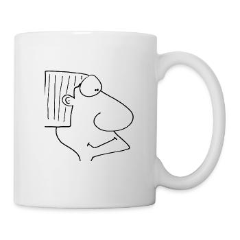 Kopf Jannek 193 - reine Kopfsache – schwarz - Tasse - Weiß - Rechts