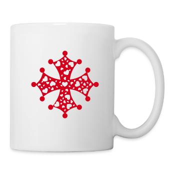 Okzitanisches Herzkreuz - Tasse - Weiß - Rechts