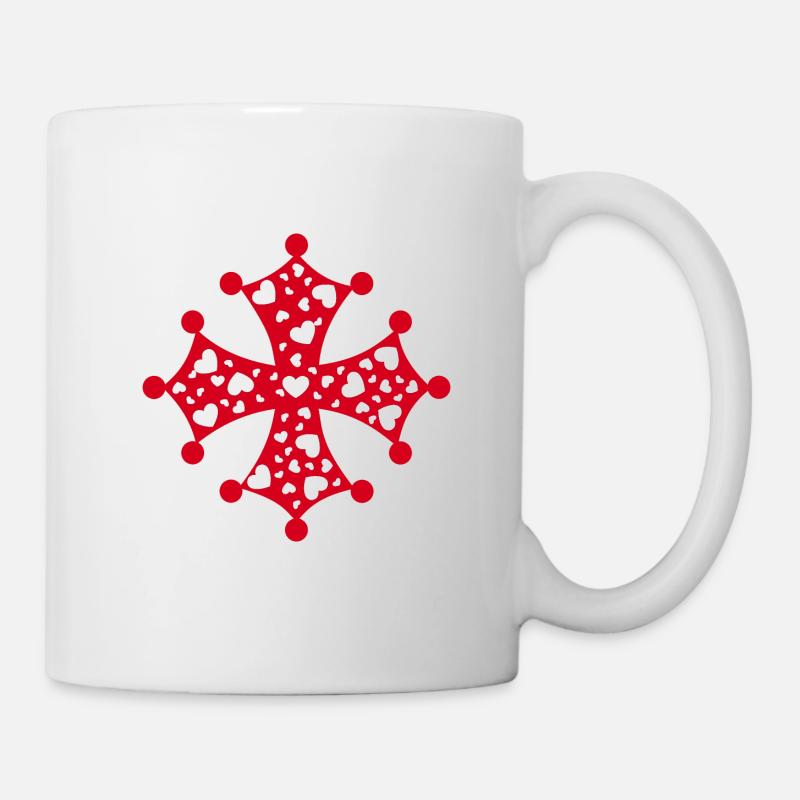 Occitan Heart Cross - Mug - white