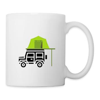 Roof tent Jeep - Safari - Camping - Mug - white - Right