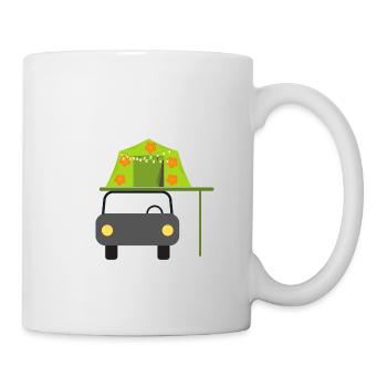 Dachzelt mit Blumen und Girlande - Tasse - Weiß - Rechts