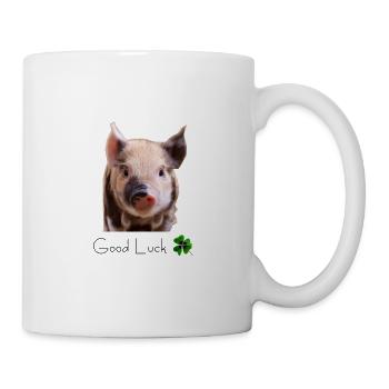 Schwein - Tasse - Weiß - Rechts