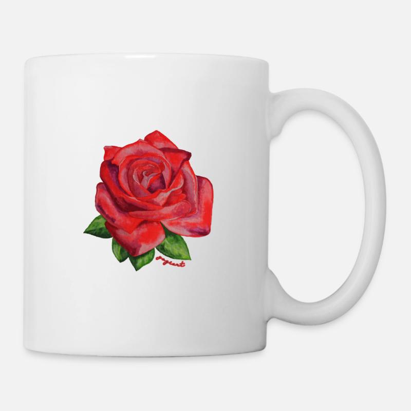 Rose rot - Tasse - Weiß